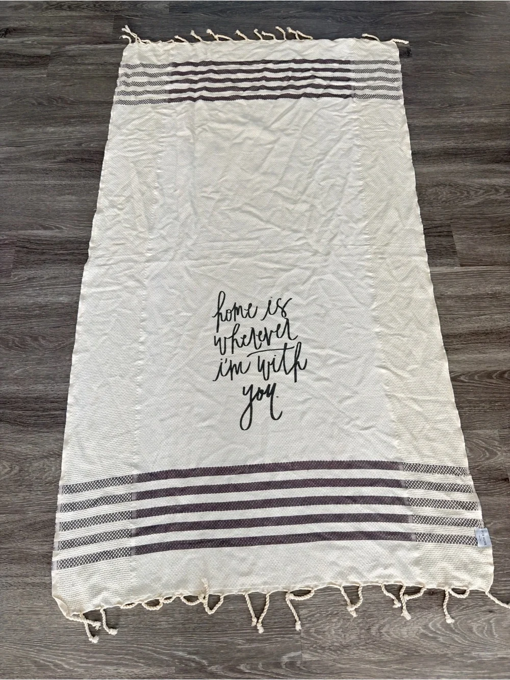 Blanket “home is wherever I’m with you” cream color